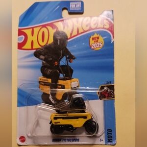 Yellow Honda Motocompo - Hot Wheels Diecast bike